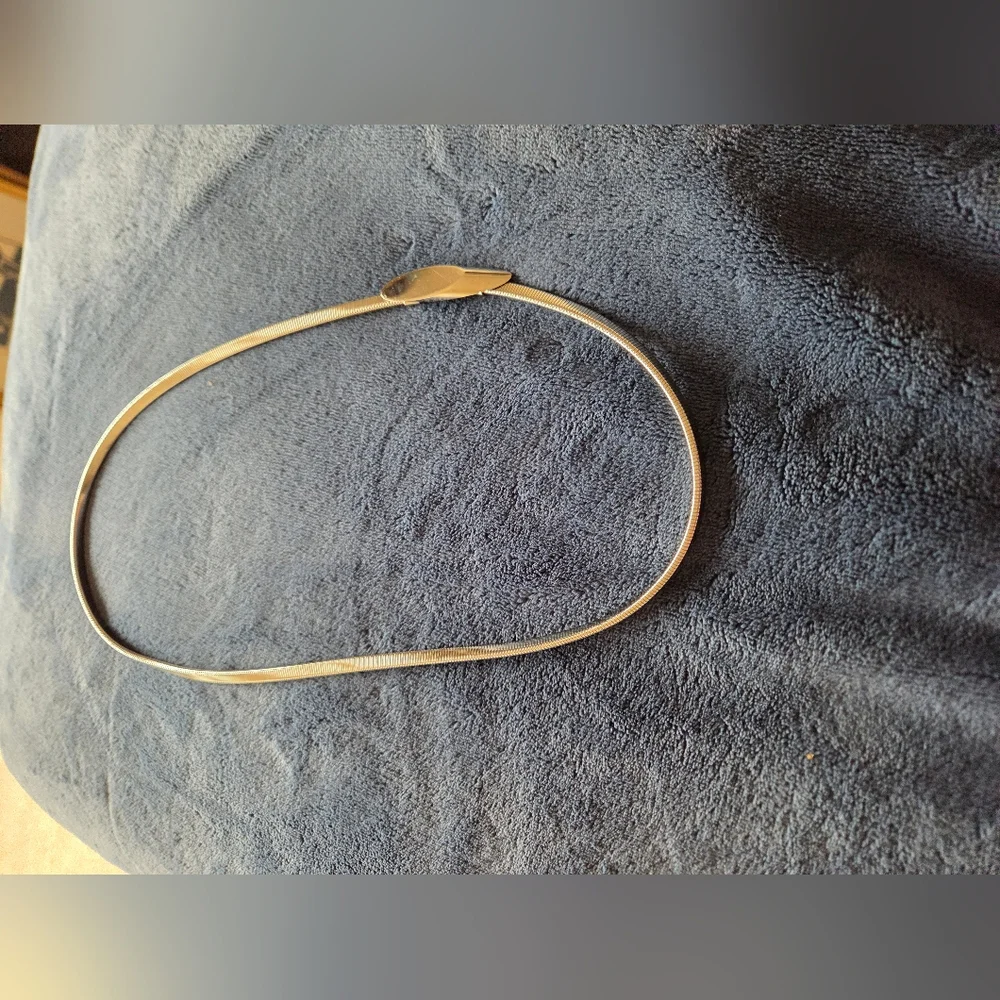 Silver Vintage Styling Omega Stretchy Chain Belt 28